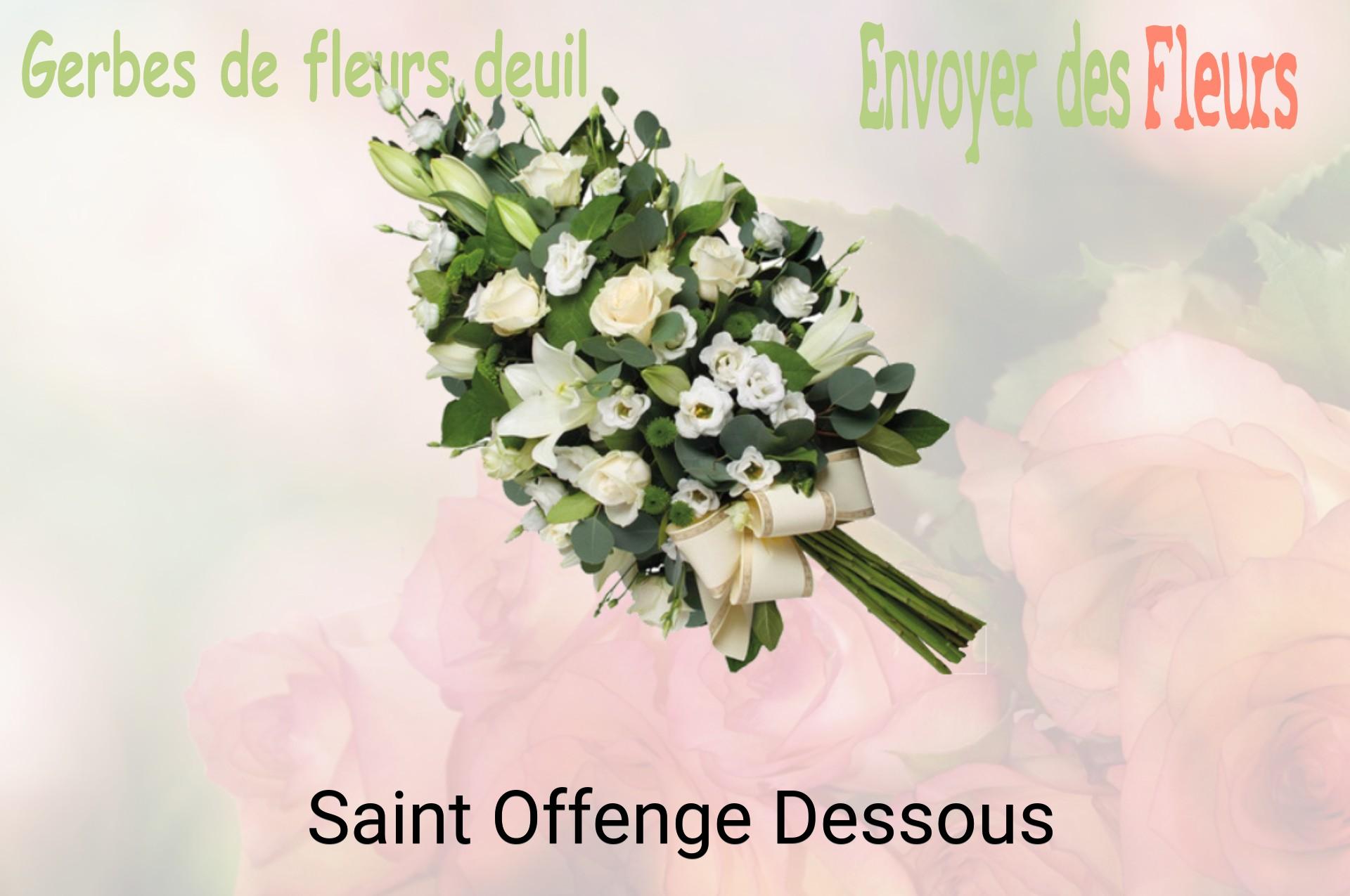 Gerbe de fleurs de deuil livrée à Saint-Offenge-Dessous